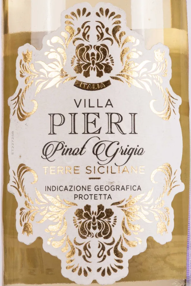 Этикетка Villa Pieri Pinot Grigio 2022 0.187 л