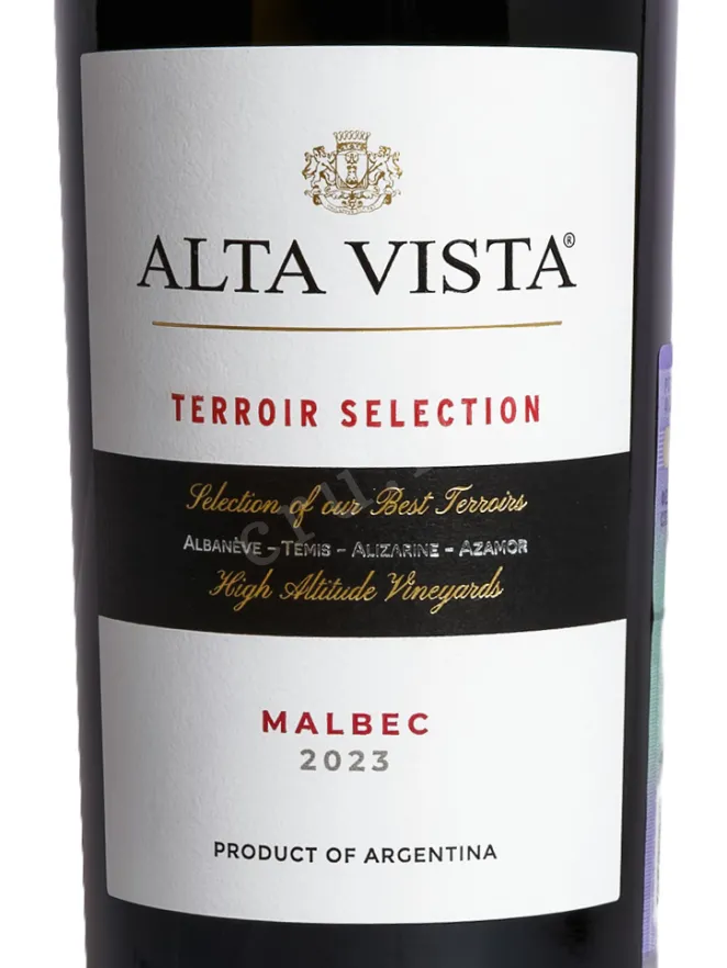 Этикетка Alta Vista Malbec Terroir Selection 2023 0.75 л