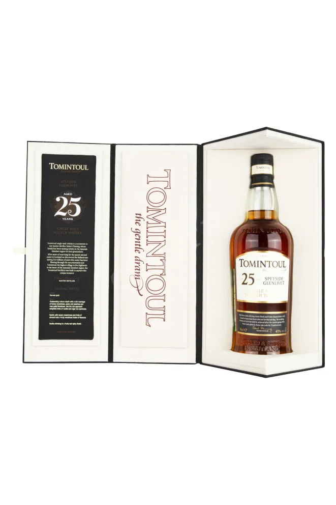 В подарочной коробке Tomintoul Speyside Glenlivet 25 years 0.7 л