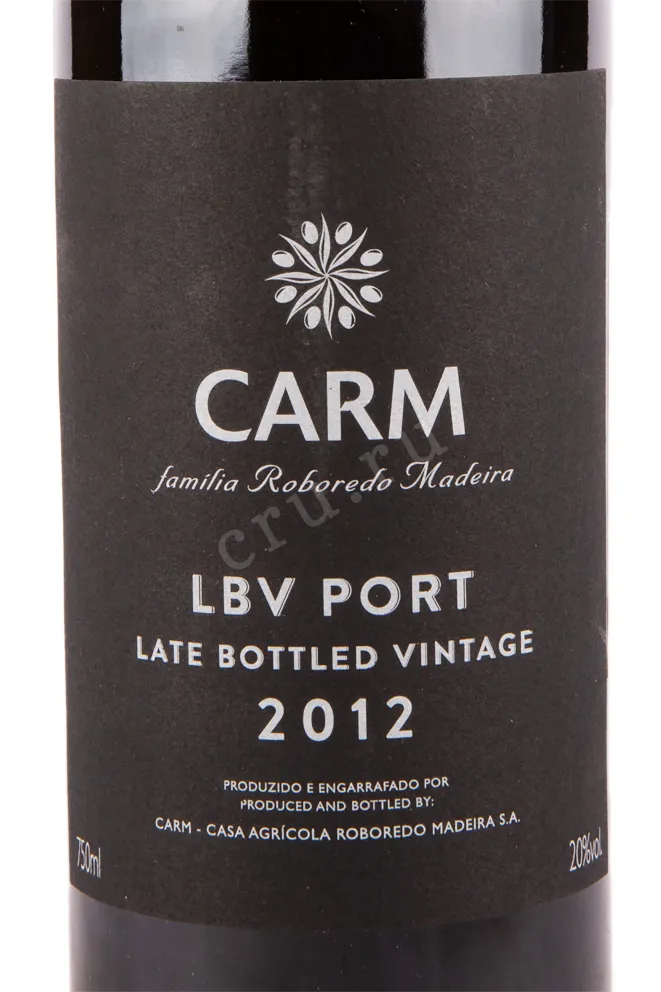 Этикетка портвейна Карм ЛБВ 2012 0.75 л