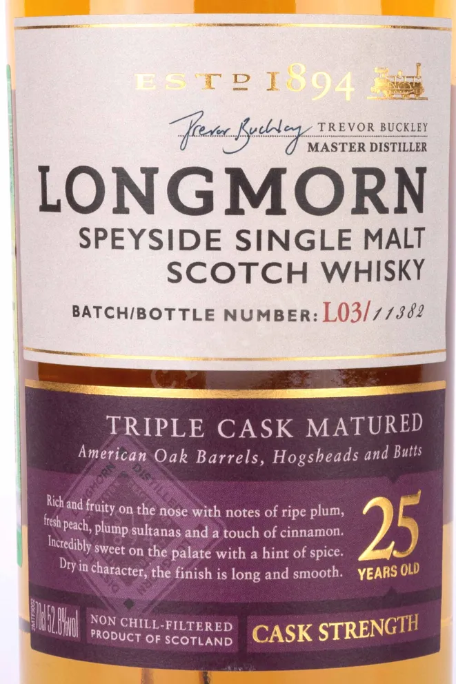 Бутылка Longmorn 25 Years Old