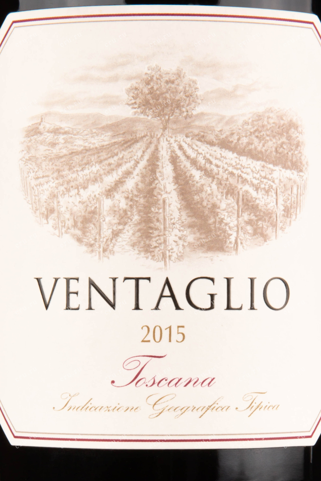 Этикетка вина Argentiera Ventaglio Toscana IGT gift box 2015 0.75 л