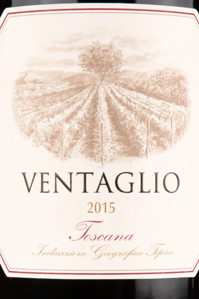 Этикетка вина Argentiera Ventaglio Toscana IGT gift box 2015 0.75 л