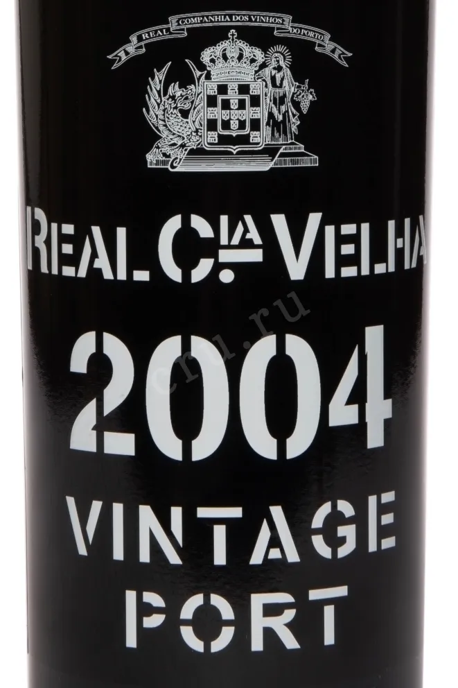Этикетка Real Companhia Velha Vintage Port in wooden box 2004 0.75 л
