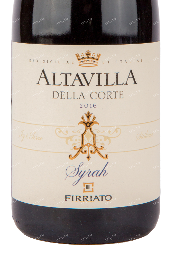 Этикетка вина Firriato Altavilla della Corte Syrah Terre Siciliane IGT 2016 0.75 л