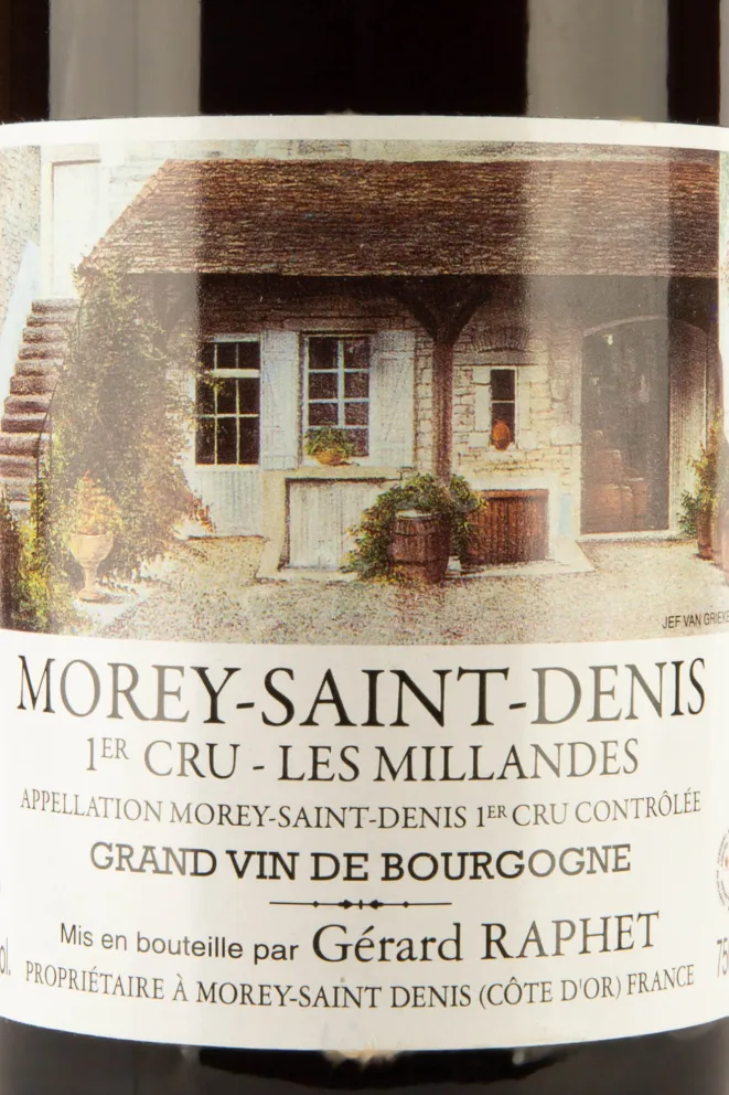 Этикетка Gerard Raphet Morey-Saint-Denis Premier Cru Les Millandes 2019 0.75 л