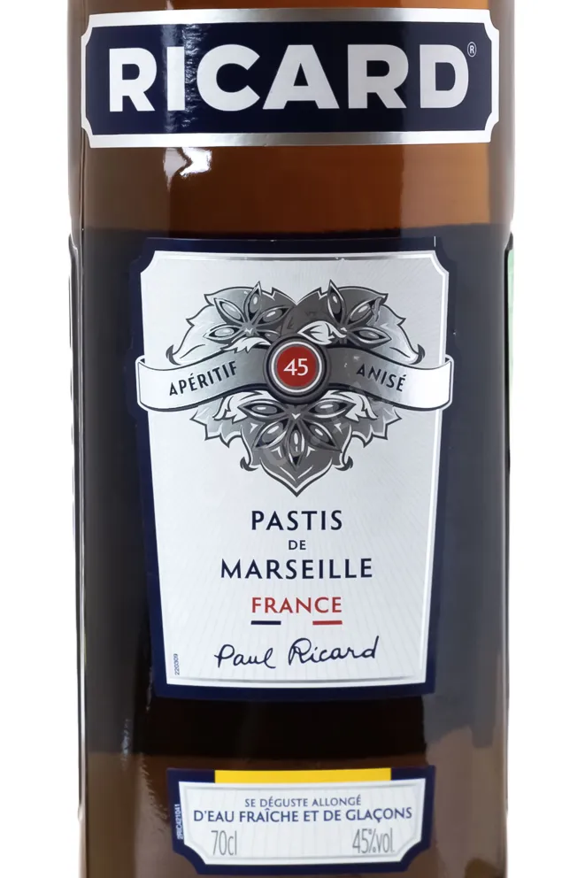 Этикетка Aperetif Ricard anise 0.7 л