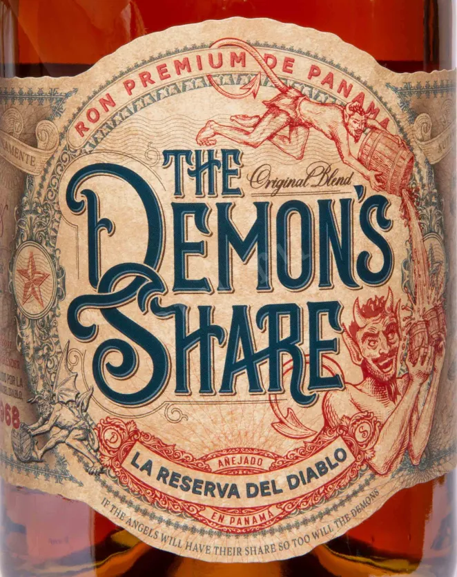 Этикетка The Demon's Share 6 years old 0.7 л