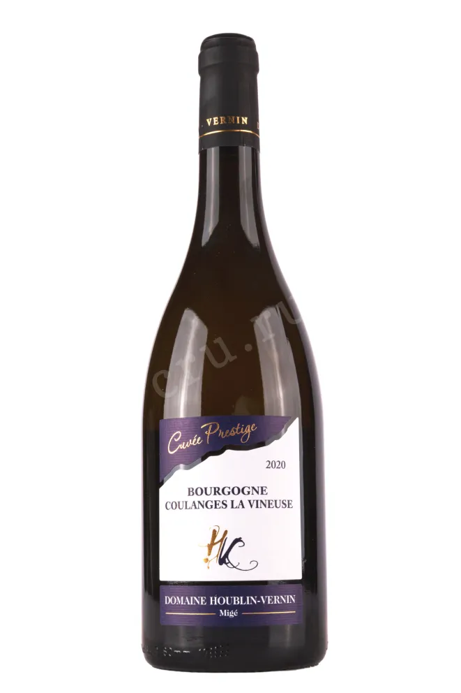 Вино Domaine Houblin-Vernin Bourgogne Coulanges la Vineuse Cuvee Prestige Blanc 2020 0.75 л