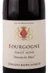 Этикетка Bader-Mimeur Dessous les Mues Pinot Noir Bourgogne AOC 2018 0.75 л