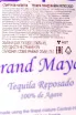 Контрэтикетка Grand Mayan Reposado in gift box 0.75 л