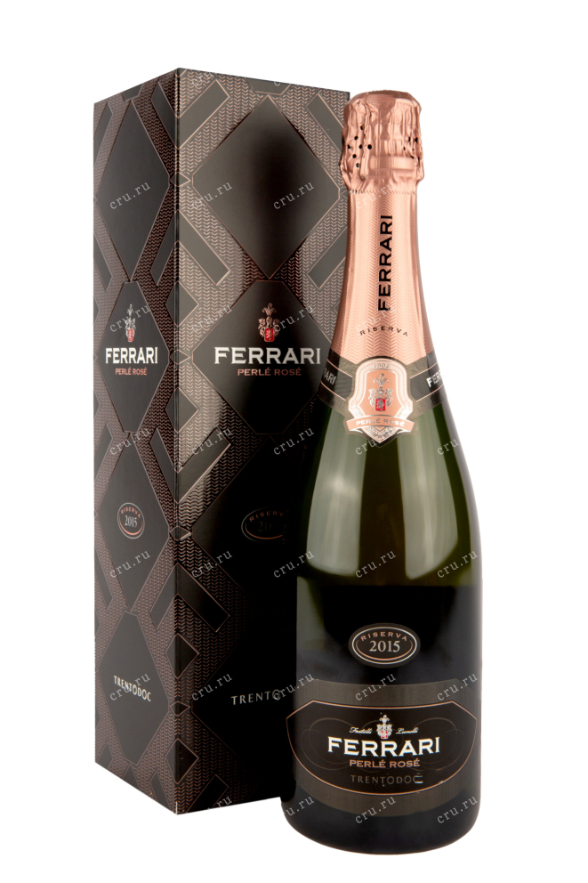 Игристое вино Ferrari Perle Rose Brut Trento in gift box  0.75 л
