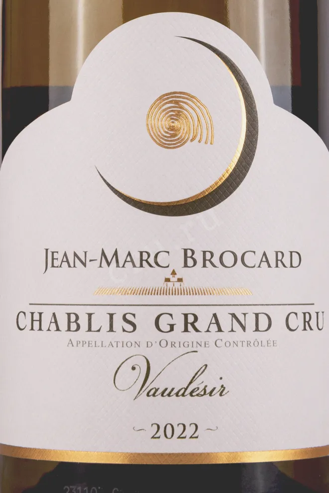 Контрэтикетка Jean-Marc Brocard Chablis Grand Cru Vaudesir 2022 0.75 л
