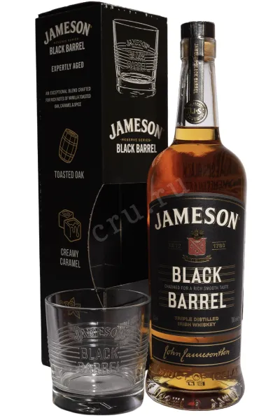 Виски Jameson Black Barrel in gift box with 1 glass  0.7 л
