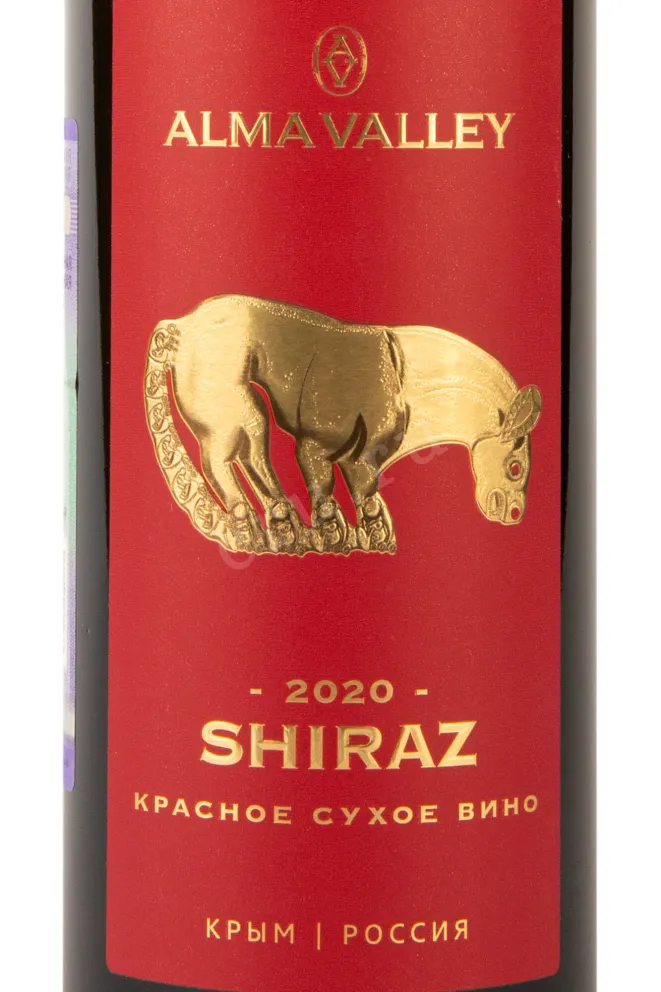 Этикетка Alma Valley Shiraz 2020 0.75 л