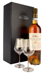 Коньяк Leyrat XO Hors d'Age giftset with glasses  0.7 л