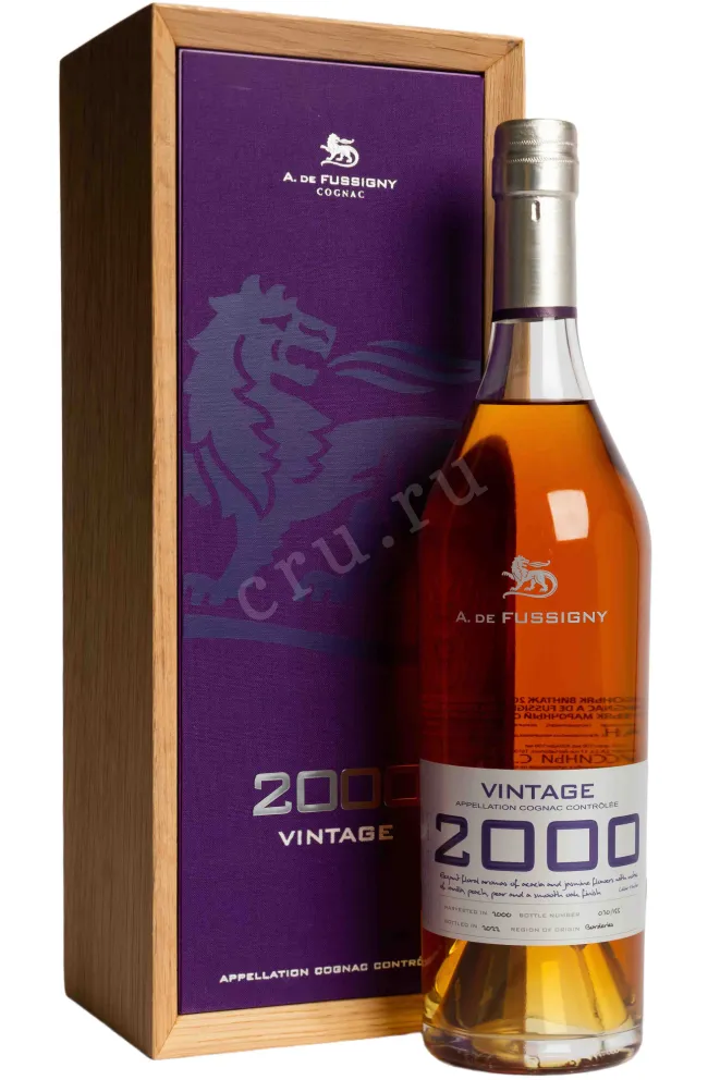 Коньяк A de Fussigny Vintage in wooden box 2000 0.7 л