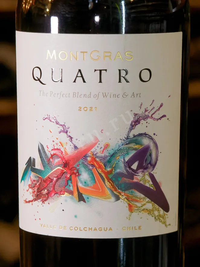 В магазине Крю Профи Montgras Quatro Valle de Colchagua DO 2021 0.75 л