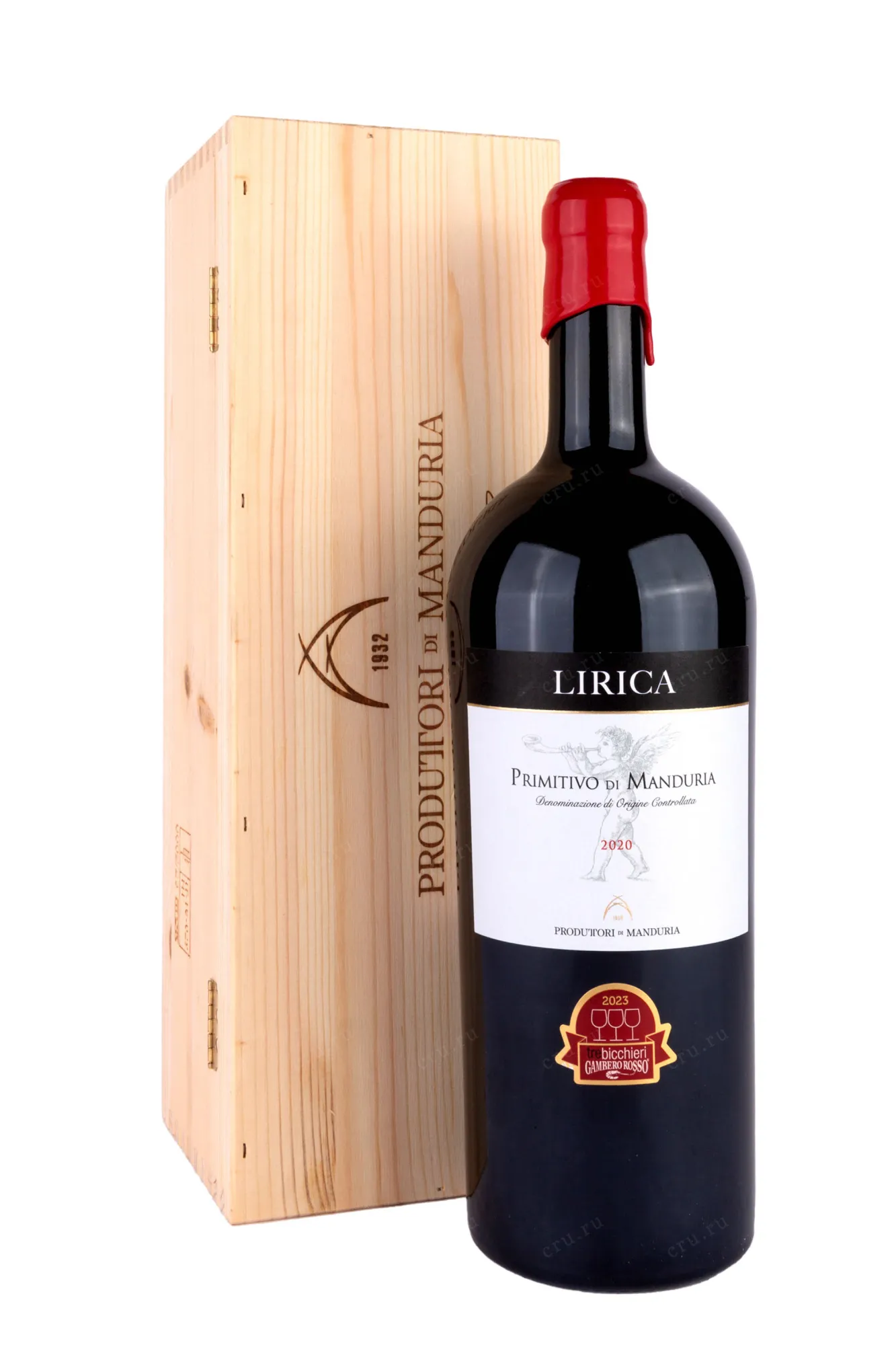 Фото — Вино Lirica Primitivo di Manduria in gift box 2021 1.5 л