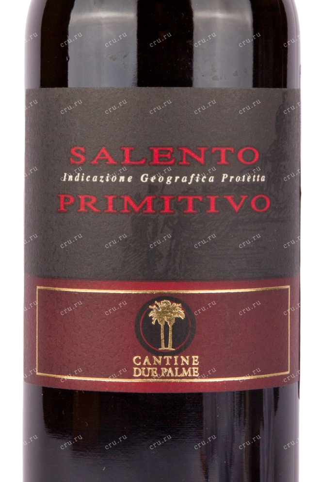 Этикетка вина Due Palme Primitivo Salento 0.75 л