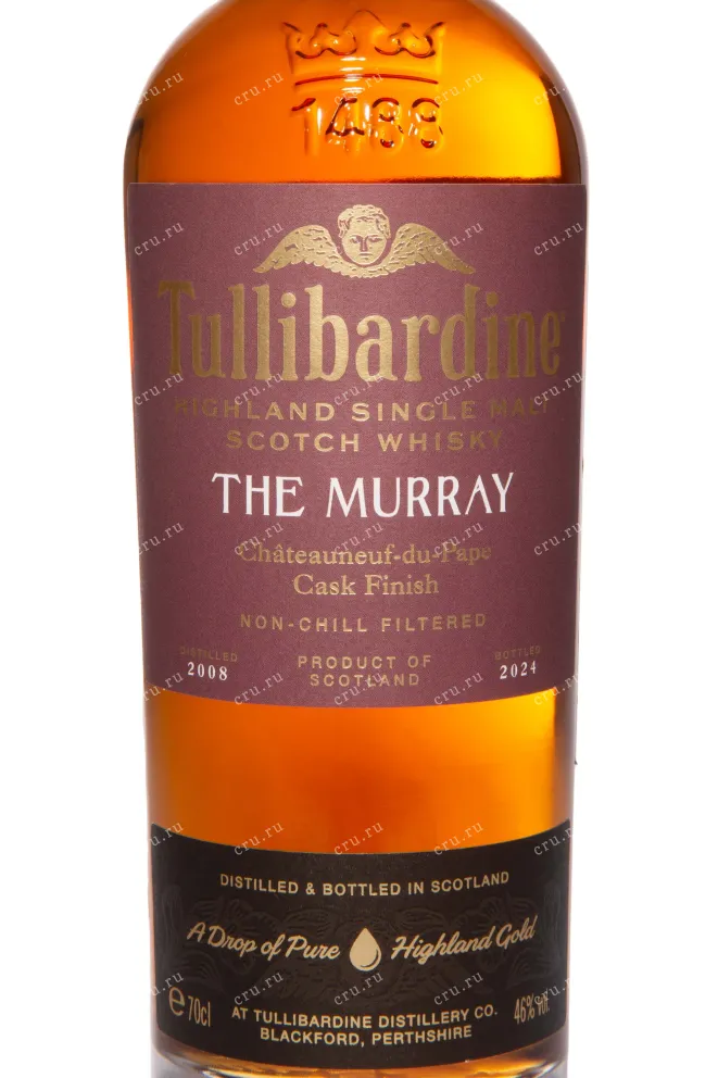 Этикетка Tullibardine The Murray Chateauneuf Du Pape Cask Finish in gift box 0.7 л