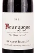 Этикетка Arnaud Baillot Bourgogne La Montagne 2021 0.75 л