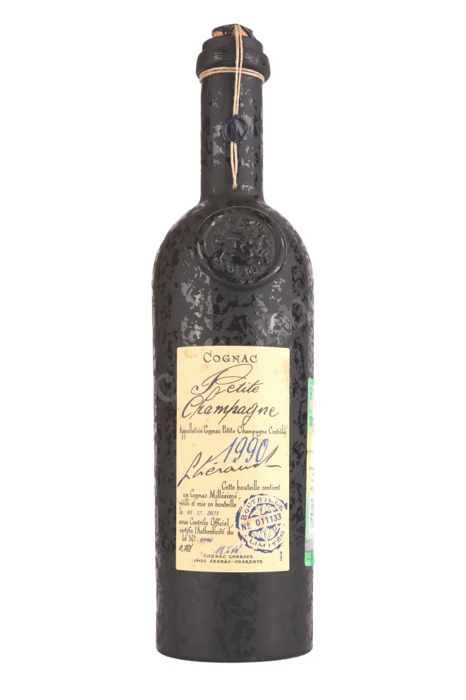 Бутылка Lheraud Fins Bois wooden box 1990 0.7 л