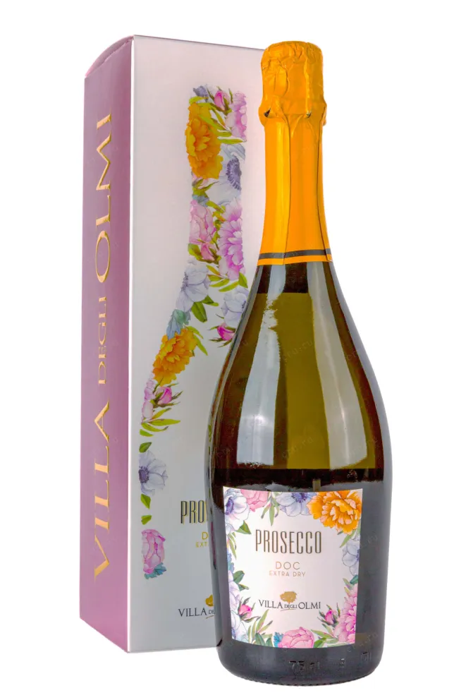 Игристое вино Prosecco Villa degli Olmi Spumante Extra Dry gift box 2023 0.75 л