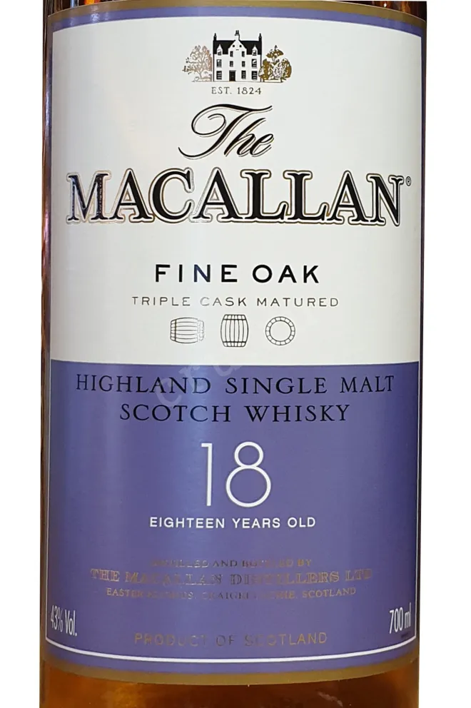 Виски Macallan Fine Oak 18 years  0.7 л