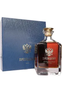 Коньяк Президент ОС в подарочном наборе с гранёной пробкой  1970 0.75 л