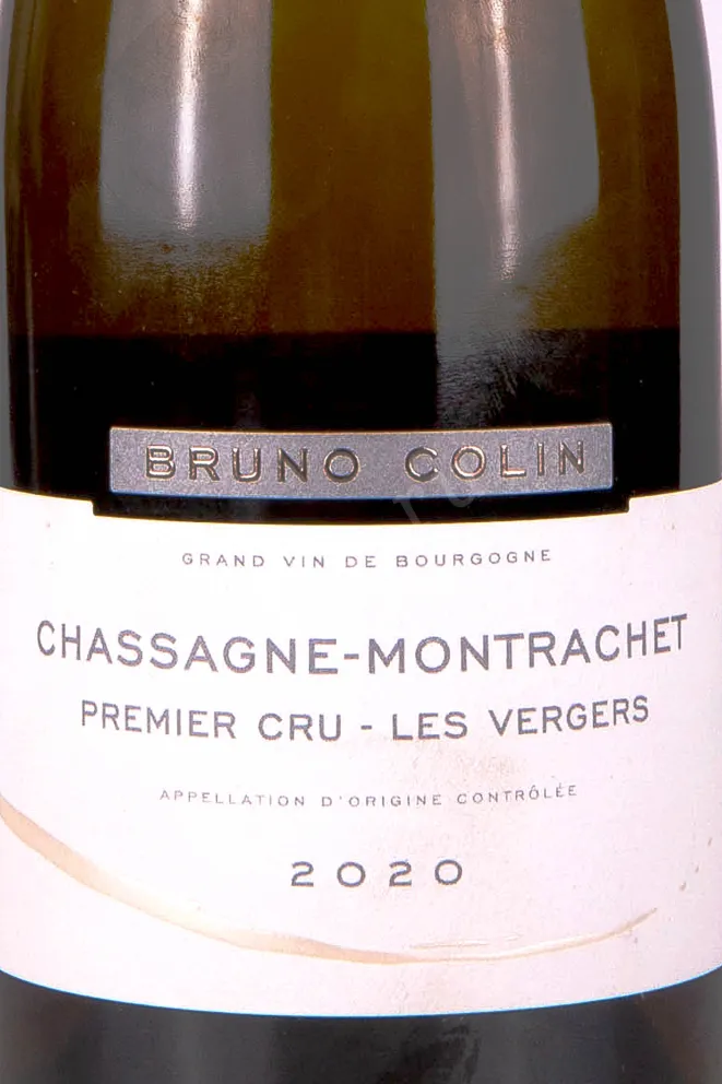 Этикетка Bruno Colin Chassagne-Montrachet 1-er Cru Les Vergers 2020 0.75 л