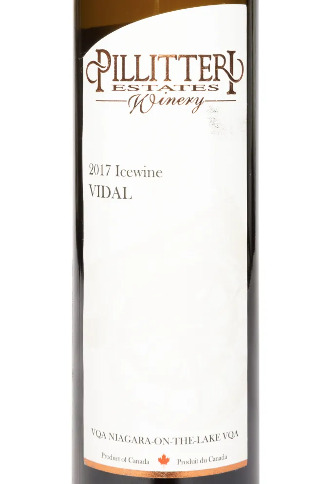 Этикетка Pillitteri Vidal 2017 0.375 л