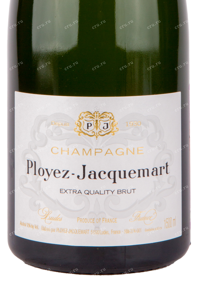Этикетка игристого вина Ployez-Jacquemart Extra Quality Brut Blanc de Blancs 0.75 л