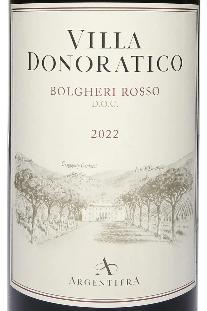 Этикетка Argentiera Villa Donoratico Bolgheri Rosso in gift box 2022 1.5 л