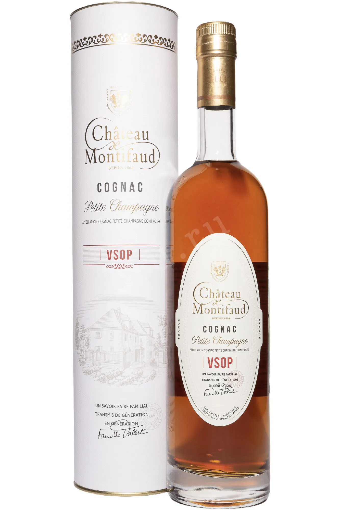 Фото — Коньяк Chateau de Montifaud Petite Champagne VSOP in tube  0.7 л