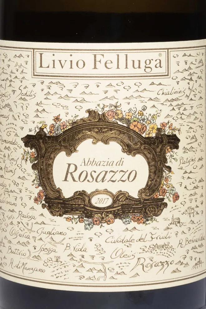 Этикетка Livio Felluga Abbazia di Rosazzo Colli Orientali del Friuli DOCG 2017 0.75 л