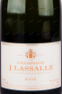 Этикетка игристого вина J. Lassalle Reserve des Grandes Annee 0.75 л