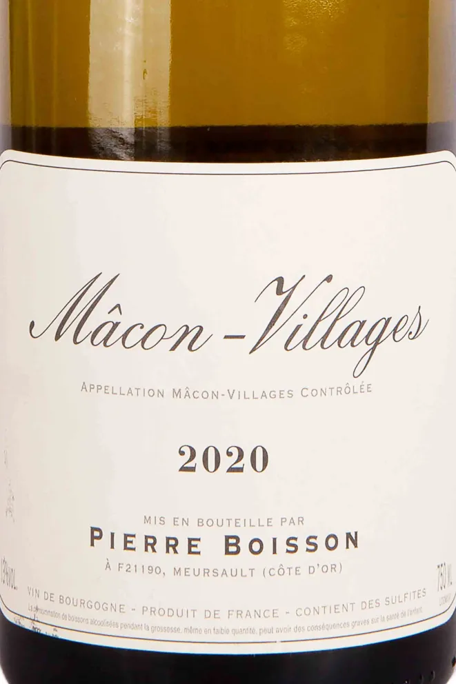 Этикетка Pierre Boisson Macon-Villages 2020 0.75 л