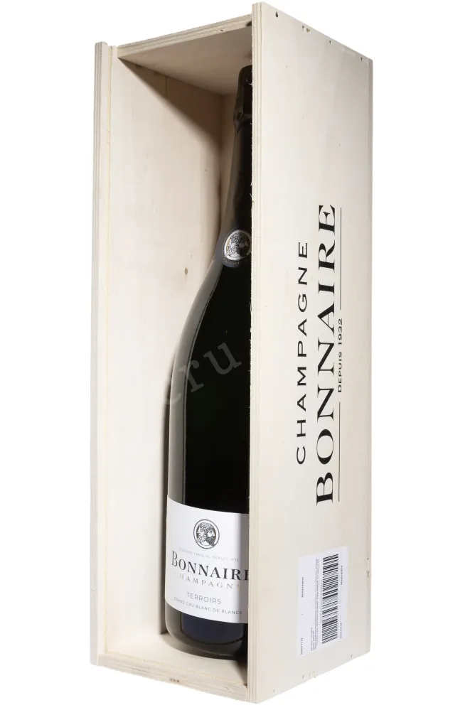 В деревянной коробке Bonnaire Terroirs Grand Cru Blanc De Blancs in wooden box 2017 3 л