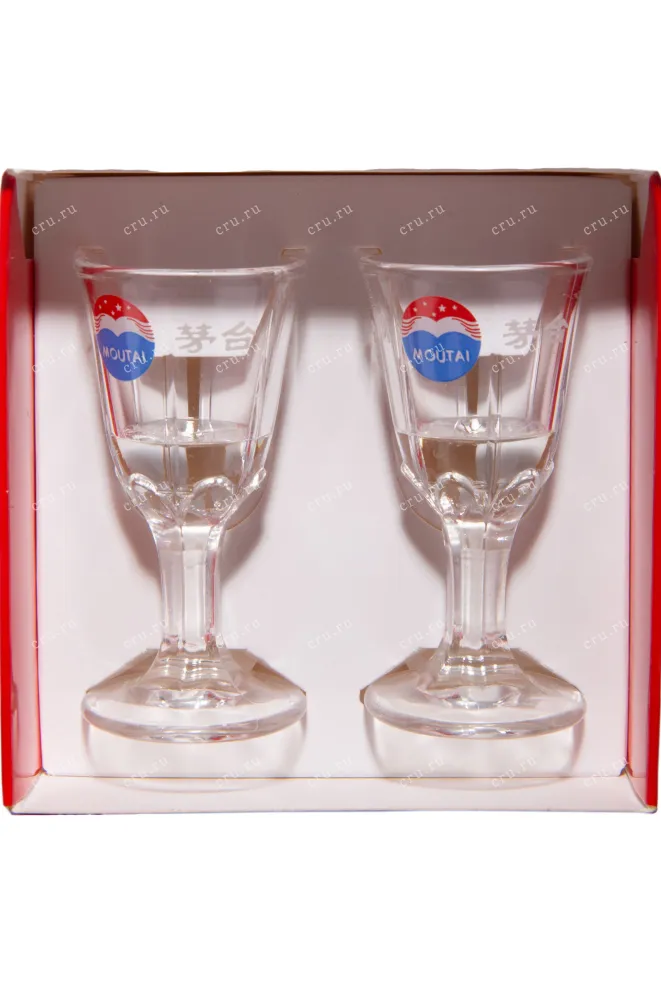 Набор с бокалами Kweichow Moutai gift box + 2 glasses 0.5 л