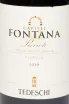 Этикетка Tedeschi Capitel Fontana Recioto Della Valpolicella Classico DOCG 2019 0.375 л