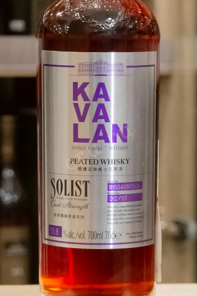 В магазине Крю Профи Kavalan Solist Peated Single Malt Cask Strength gift box 0.7 л