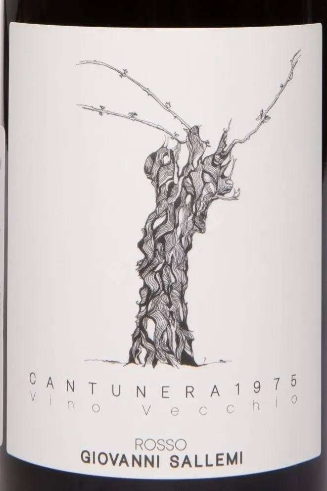 Этикетка Giovanni Sallemi Cantunera Rosso Vino Vecchio 1975 0.75 л