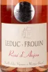 Этикетка Domaine Leduc-Frouin La Seigneurie Rose dAnjou AOC 2022 0.75 л