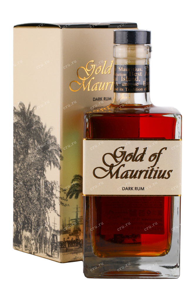 Ром Litchquor Gold of Mauritius Dark gift box  0.7 л