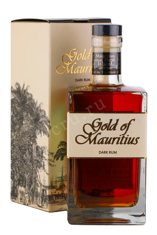 Ром Litchquor Gold of Mauritius Dark gift box  0.7 л