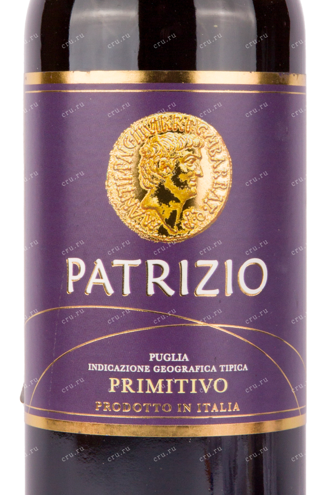 Этикетка вина Patrizio Primitivo Puglia 0.75 л