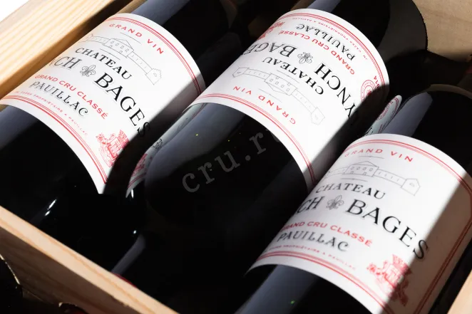 В деревянной коробке Chateau Lynch Bages Puillac Grand Cru Classe Set of 6 bottles 2014 0.75 л