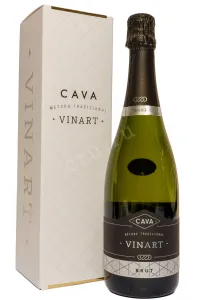 Игристое вино Vinart Brut Cava in gift box 2022 0.75 л