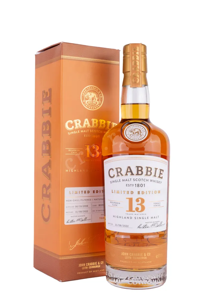 Виски Crabbie Tokaji 13 Years Old gift box  0.7 л